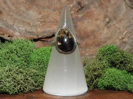 Golden Seraphinite Sterling Silver Ring-Size8