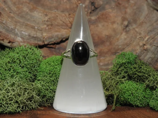 Shungite Sterling Silver Ring- Size 10