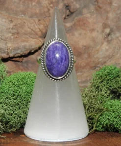 Charoite Sterling Silver Ring-Size 7