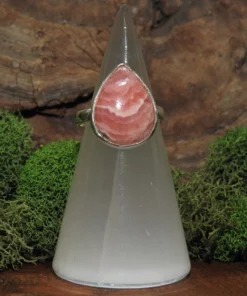 Rhodochrosite Sterling Silver Ring-Size 8