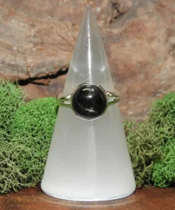 Black Star Sapphire Sterling Silver Ring-Size 10