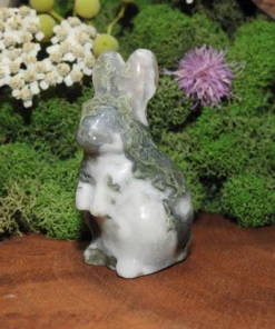Moss Agate Bunny