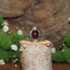 Garnet .925 Sterling Silver Ring-Size 6