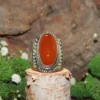 Carnelian .925 Sterling Ring-Size 8