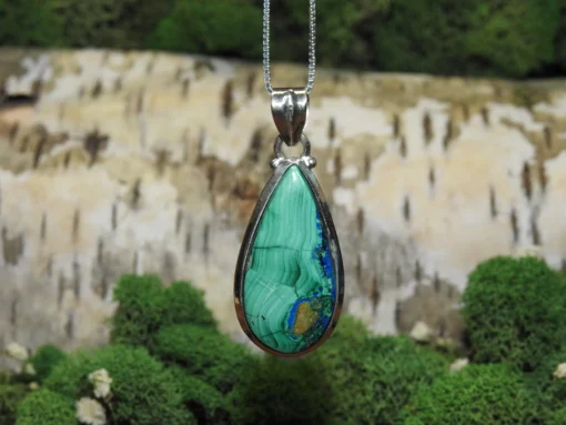 Malachite/Azurite .925 Silver Pendant
