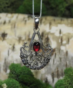Garnet .925 Silver Pendant
