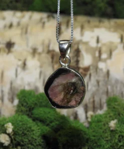 Watermelon Tourmaline .925 Silver Pendant