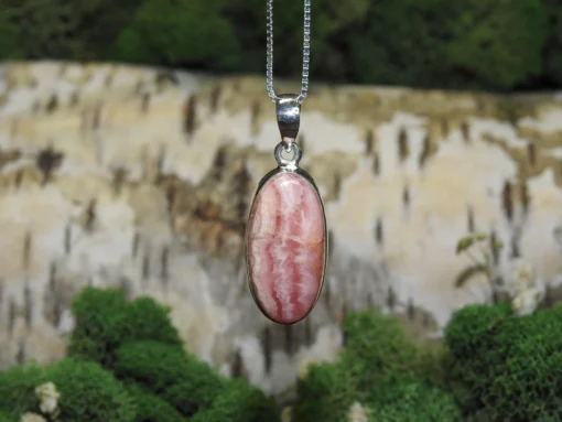 Rhodochrosite .925 Silver Pendant