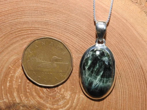 Seraphinite .925 Silver Pendant - Image 4
