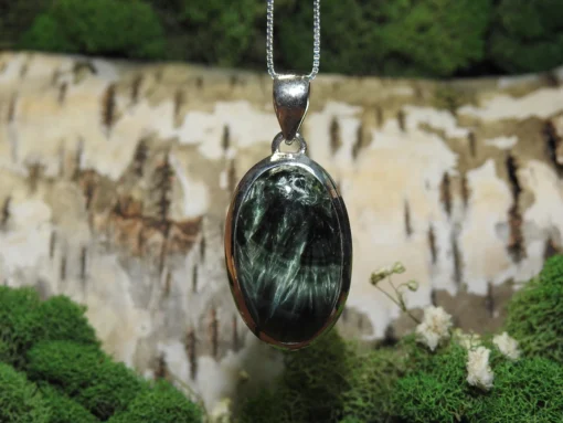 Seraphinite .925 Silver Pendant