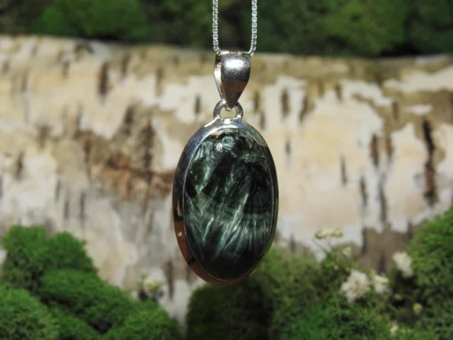 Seraphinite .925 Silver Pendant - Image 3