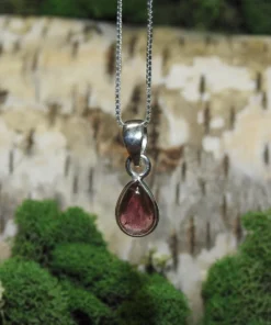 Pink Tourmaline .925 Silver Pendant