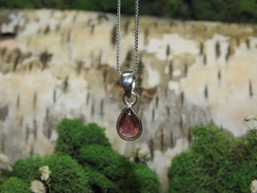 Pink Tourmaline .925 Silver Pendant
