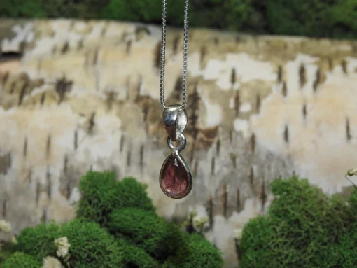 Pink Tourmaline .925 Silver Pendant - Image 2