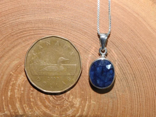 Blue Sapphire .925 Silver Pendant - Image 4