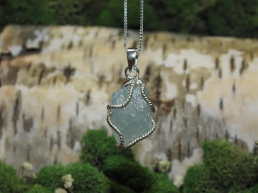 Aquamarine .925 Silver Pendant