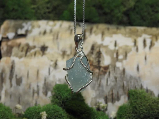 Aquamarine .925 Silver Pendant - Image 2