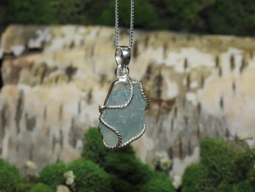 Aquamarine .925 Silver Pendant - Image 3