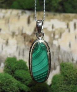 Malachite .925 Silver Pendant