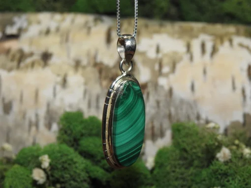 Malachite .925 Silver Pendant - Image 3