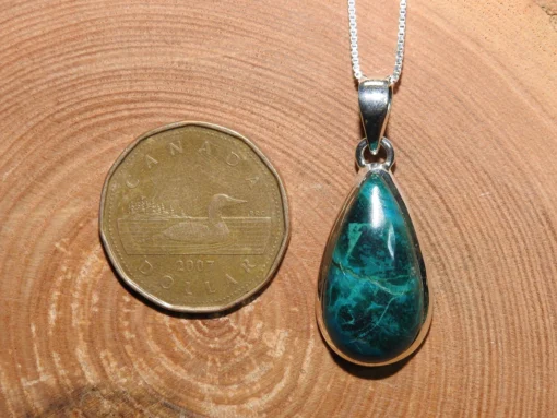 Chrysocolla .925 Silver Pendant - Image 4