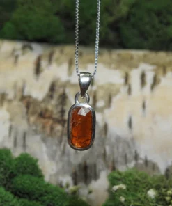 Orange Kyanite .925 Silver Pendant