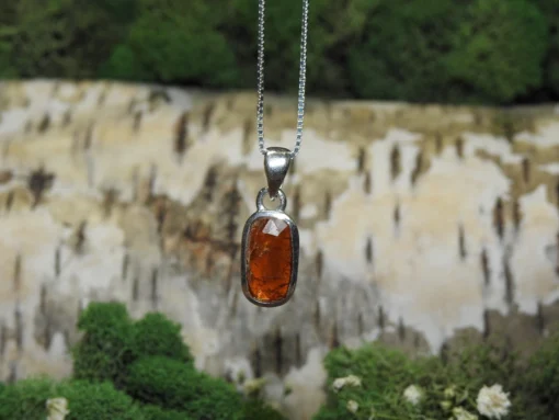 Orange Kyanite .925 Silver Pendant