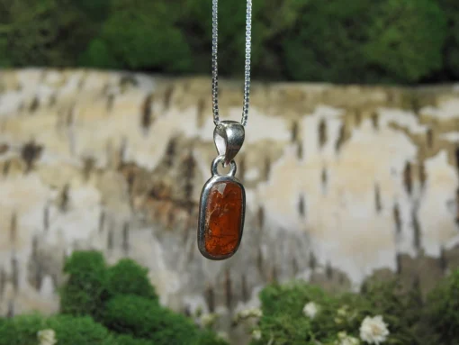 Orange Kyanite .925 Silver Pendant - Image 3