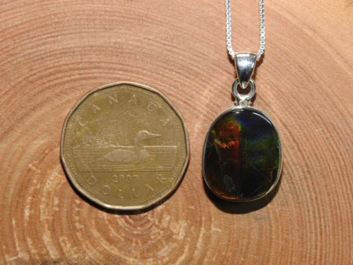 Ammolite .925 Silver Pendant - Image 4