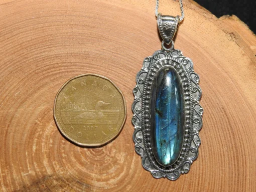 Labradorite .925 Silver Pendant - Image 4