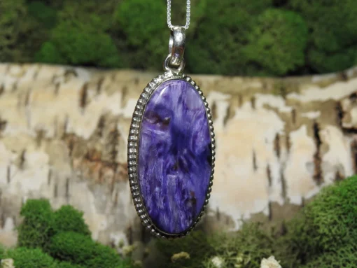 Charoite .925 Silver Pendant - Image 2