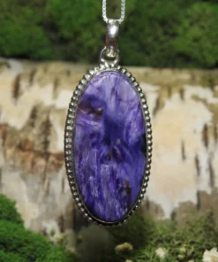 Charoite .925 Silver Pendant