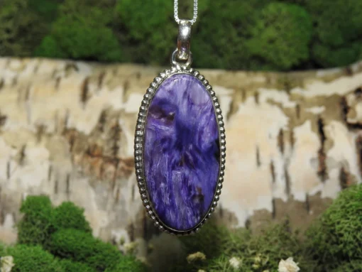 Charoite .925 Silver Pendant