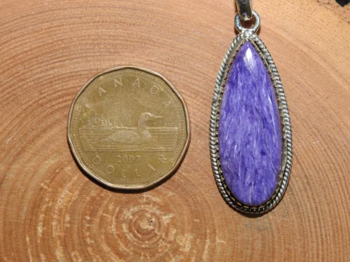 Charoite .925 Silver Pendant - Image 4