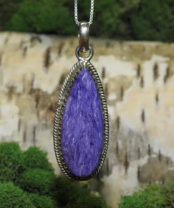 Charoite .925 Silver Pendant