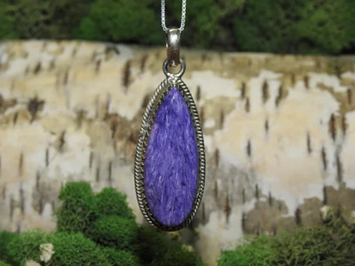 Charoite .925 Silver Pendant