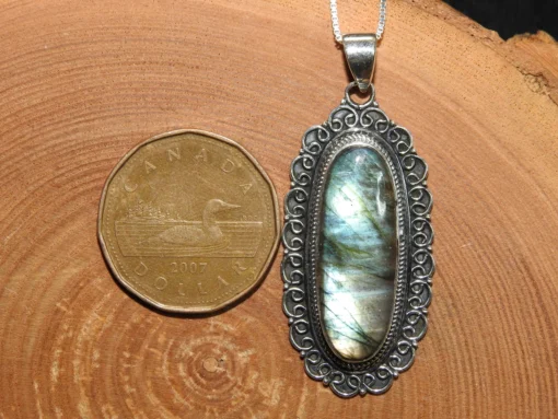 Labradorite .925 Silver Pendant - Image 2