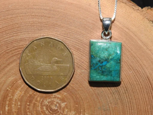 Chrysocolla .925 Silver Pendant - Image 2