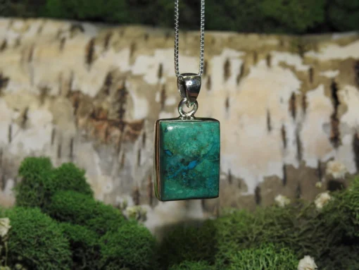 Chrysocolla .925 Silver Pendant - Image 4