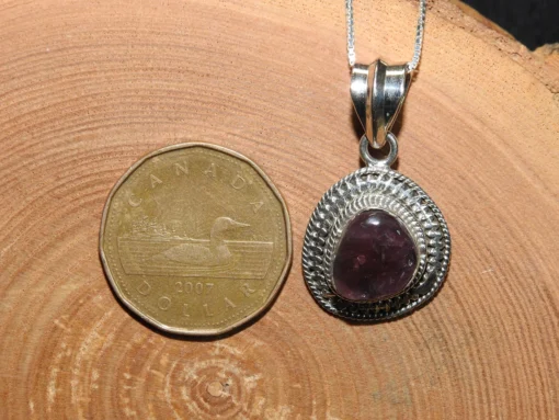 Pink Tourmaline .925 Silver Pendant - Image 2