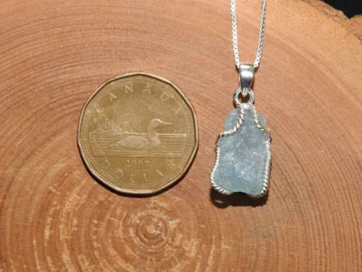 Aquamarine .925 Silver Pendant - Image 2