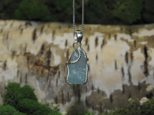 Aquamarine .925 Silver Pendant