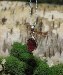 Garnet .925 Silver Pendant