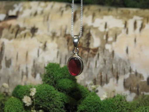 Garnet .925 Silver Pendant