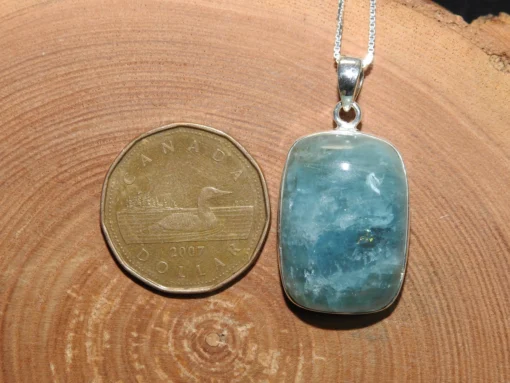 Aquamarine .925 Silver Pendant - Image 2