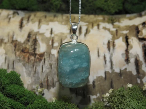 Aquamarine .925 Silver Pendant