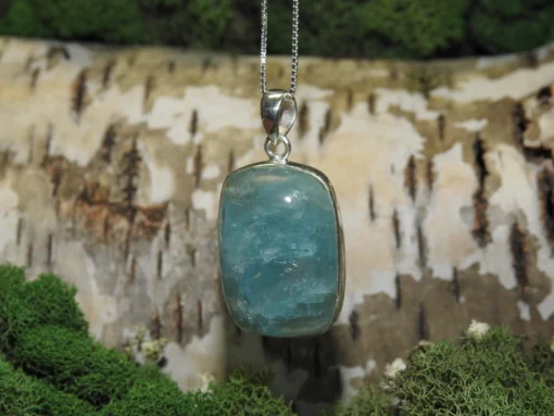 Aquamarine .925 Silver Pendant - Image 3