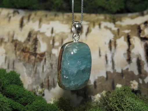 Aquamarine .925 Silver Pendant - Image 4