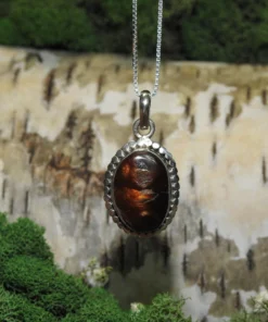 Fire Agate .925 Silver Pendant
