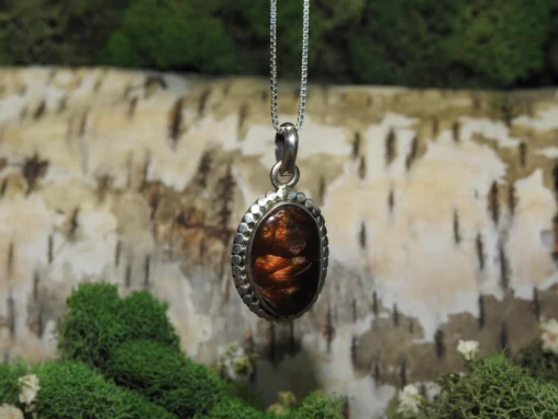 Fire Agate .925 Silver Pendant - Image 4